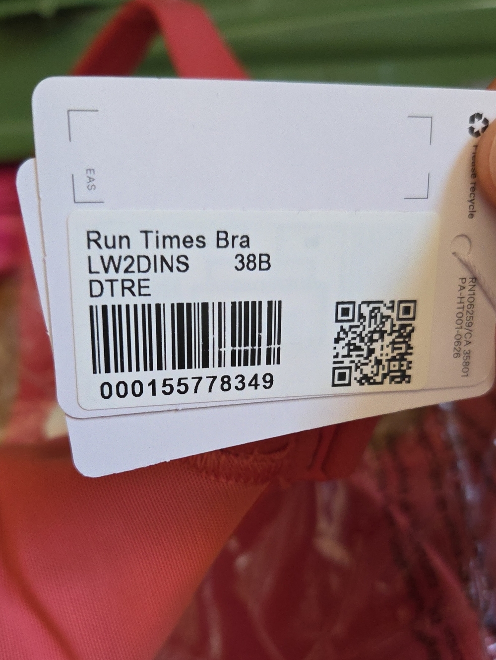 lululemon athletica Run Times Bra - Coral